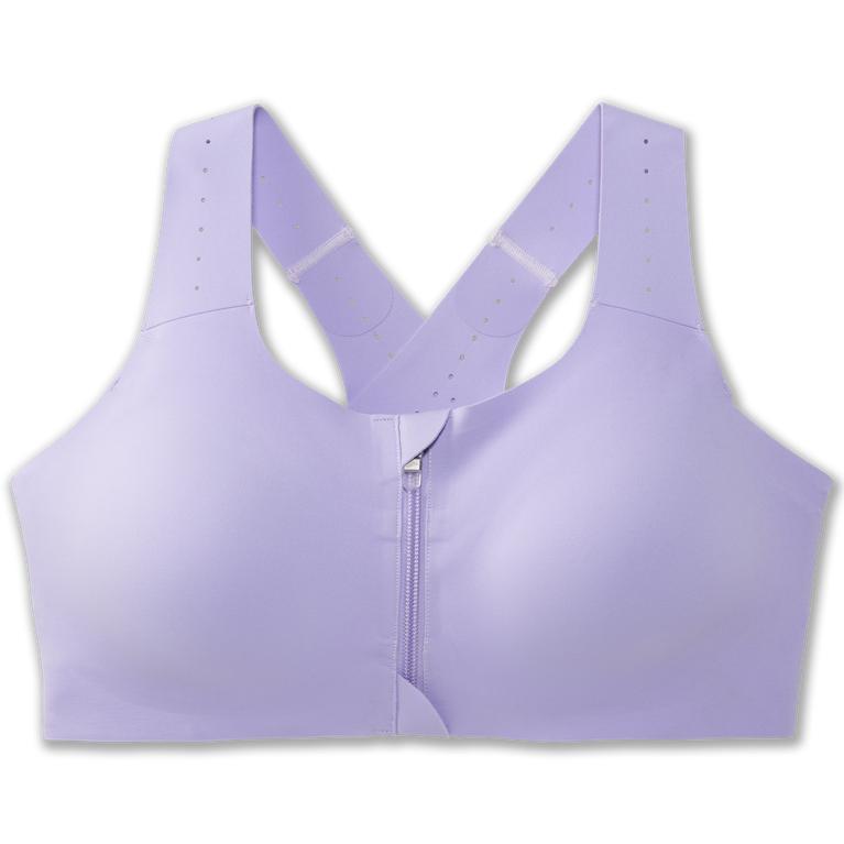 Brooks Dare Zip 2.0 Sports Womens Running Bra - Lavender Purple/Violet Dash - Indonesia (AGHZ-93285)